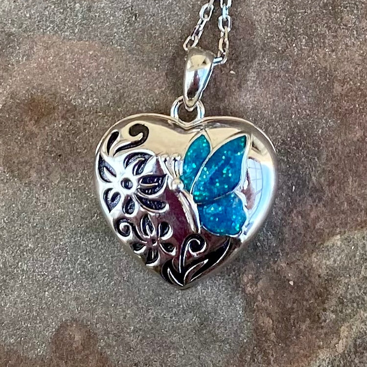 LUXORA™ Sterling Silver Heart Locket Necklace